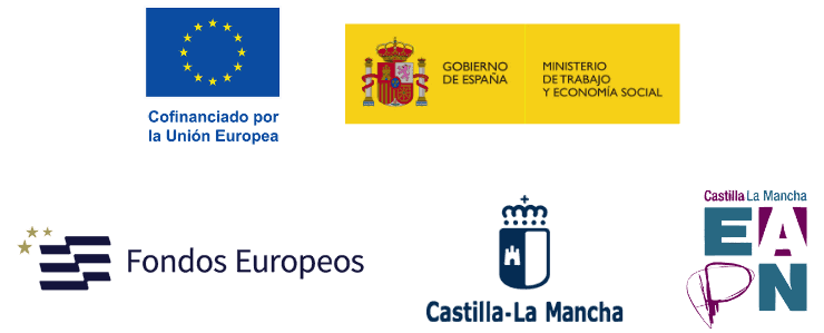 Cofinanciado por la Unión Europea. Gobierno de España, Ministerio de Trabajo y Economía Social. Fondos Europeos. Junta de Comunidades de Castilla-La Mancha. EAPN Castilla-La Mancha.