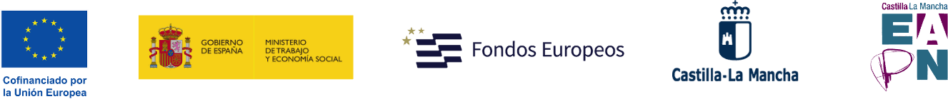 Cofinanciado por la Unión Europea. Gobierno de España, Ministerio de Trabajo y Economía Social. Fondos Europeos. Junta de Comunidades de Castilla-La Mancha. EAPN Castilla-La Mancha.